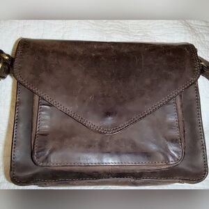 Leather Flapover Crossbody Bag
